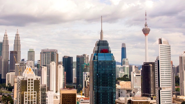 马来西亚首都吉隆坡的全景图。时间流逝视频素材