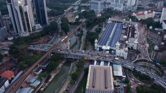 吉隆坡市中心鸟瞰图，马来西亚视频素材