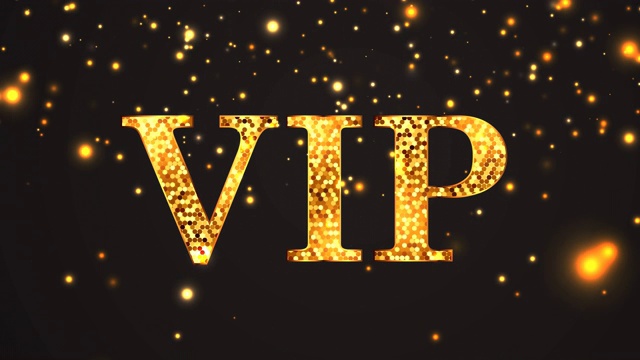 VIP金色闪光散景4k背景视频素材