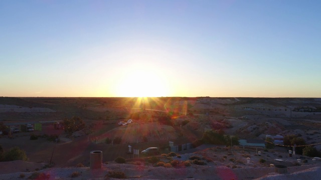 Coober Pedy Caravan公园南澳大利亚。视频素材