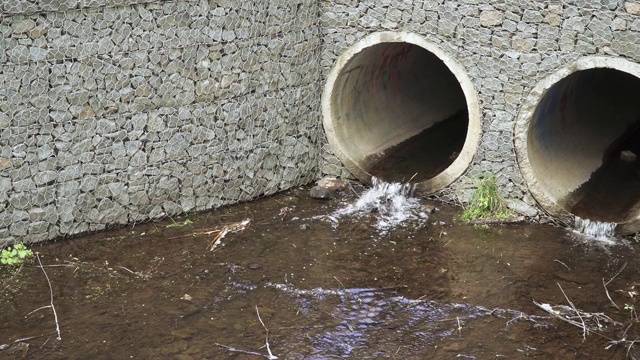 城市的排水管道视频素材