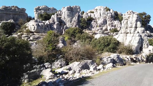 El Torcal de Antequera, Andalusia, Spain，在Antequera, Malaga省。视频素材