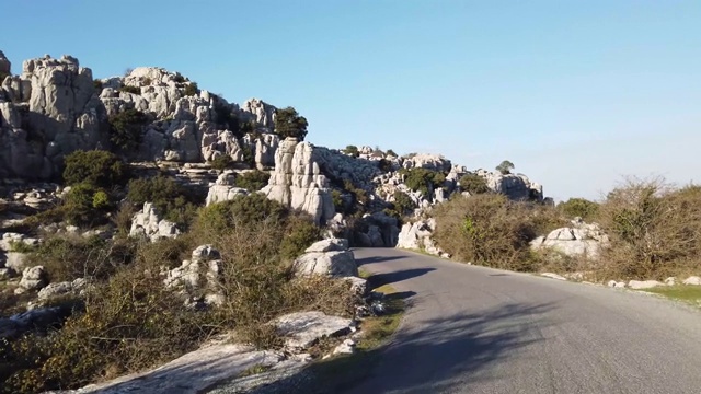 El Torcal de Antequera, Andalusia, Spain，在Antequera, Malaga省。视频素材