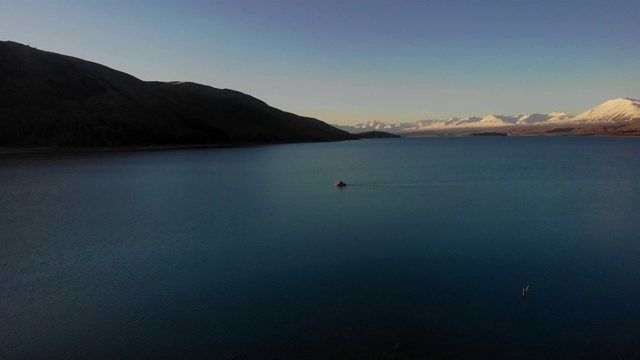 泰卡波湖鸟瞰图，南岛，新西兰视频素材