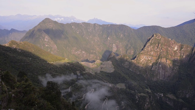 马丘比丘山景观从太阳门，秘鲁视频素材