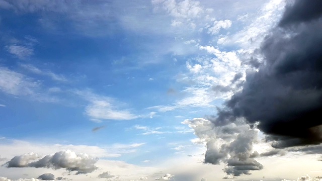 暴风雨来临前，天空中乌云密布视频素材