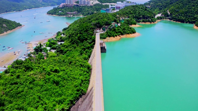 香港大潭水塘视频素材