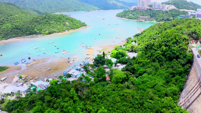 香港大潭水塘视频素材