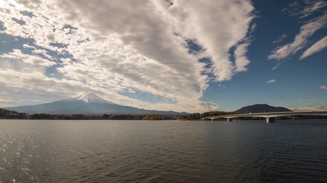 富士山的时间流逝。视频素材