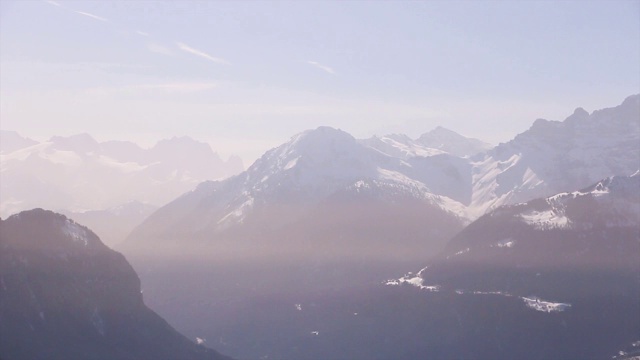 冬季群山对天景观视频素材