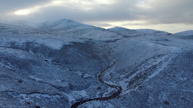 英国苏格兰凯恩戈姆山脉冬天的雪视频素材