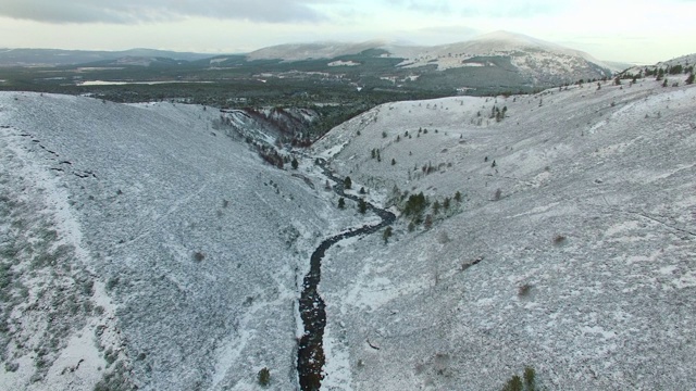 英国苏格兰凯恩戈姆山脉冬天的雪视频素材