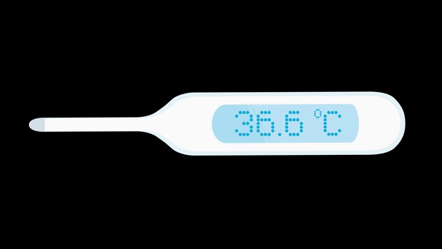 4k温度计增加和减少的动画。视频下载