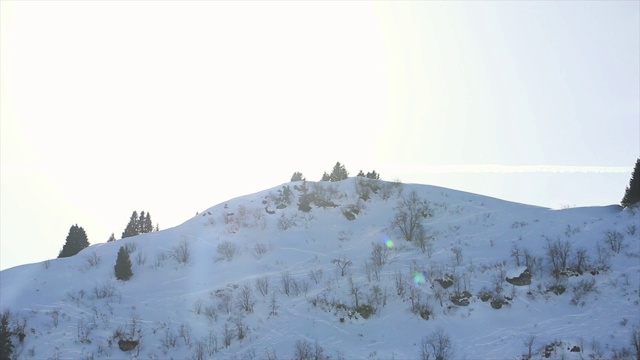 雪覆盖的山视频素材