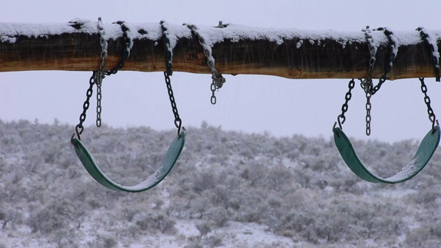 春天的降雪视频素材