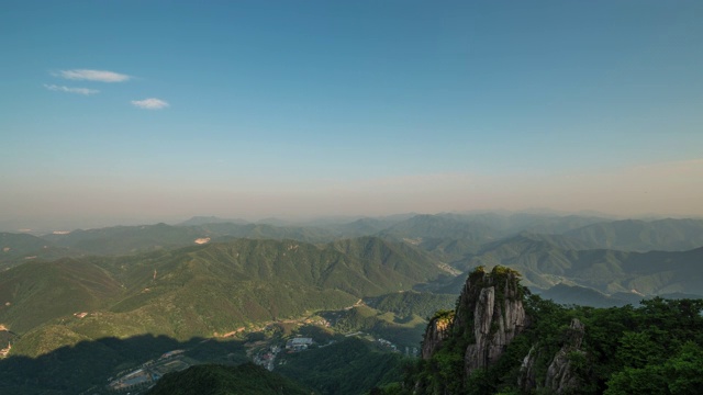 从白天到晚上的大圆山长官峰/全拉岛万州郡，韩国视频素材