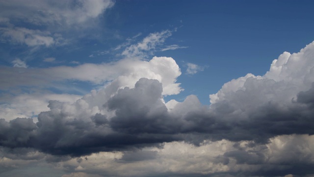 天空中移动的明亮积云雨云视频素材