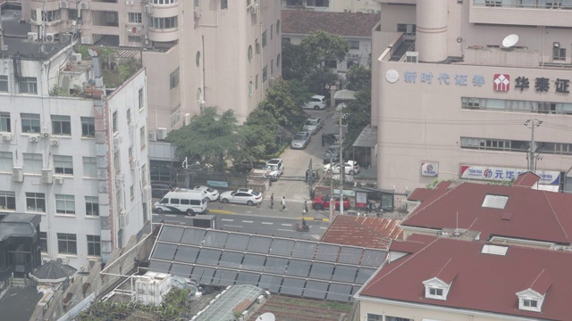 上海中国时光流逝城市街道一天的时间视频素材