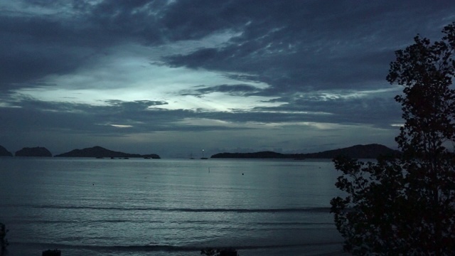 夜景安达曼海泰国全景视频素材