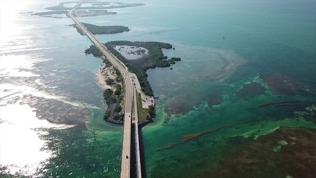 迈阿密南部佛罗里达群岛的公路视频下载