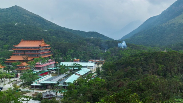 位于大屿山昂坪村宝莲寺的大佛殿视频素材