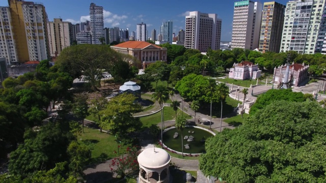 República广场和平剧院，Belém, Pará，巴西视频素材