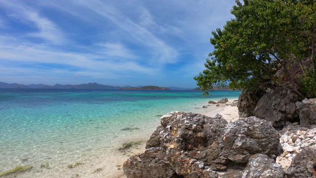 异国情调的海滩的背景。夏季旅游与旅游、度假目的地概念。视频素材