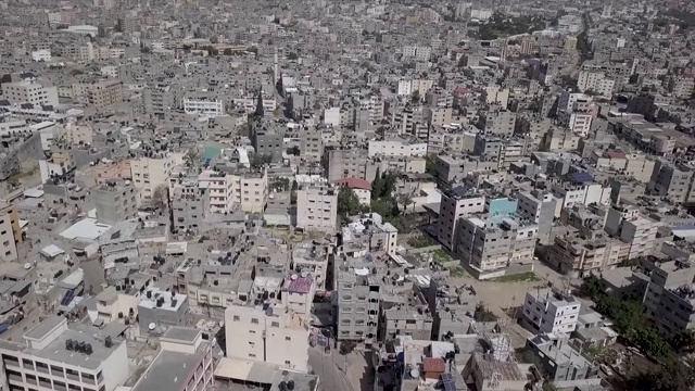 加沙地带建筑物的鸟瞰图视频下载