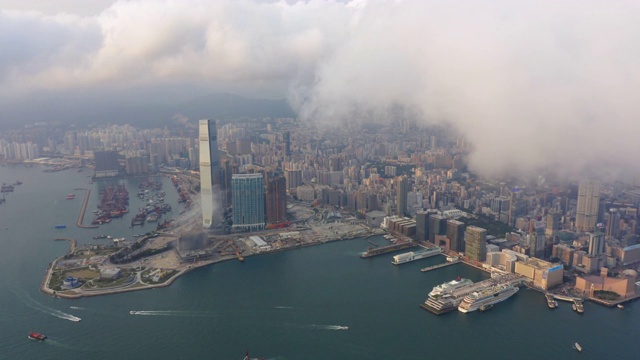 香港市区鸟瞰图视频素材