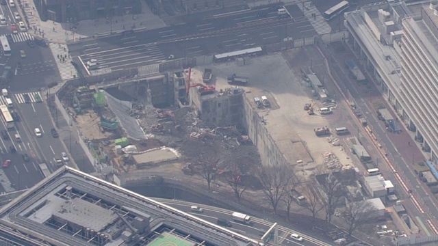 日本东京，日本桥的建筑工地视频素材