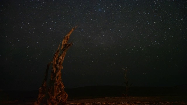 时间流逝，星空在迪德夫莱沙漠，纳米比亚，非洲视频素材