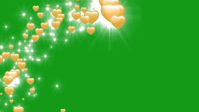 魔术心运动图形与绿色屏幕背景视频素材