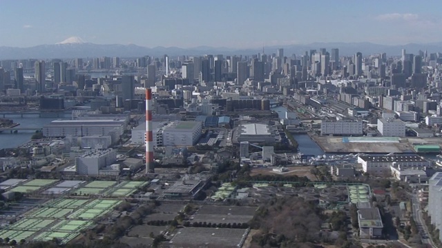 东京天际线，东京塔，日本视频素材