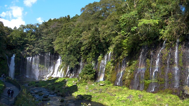 令人惊叹的日本白斋瀑布景观视频素材