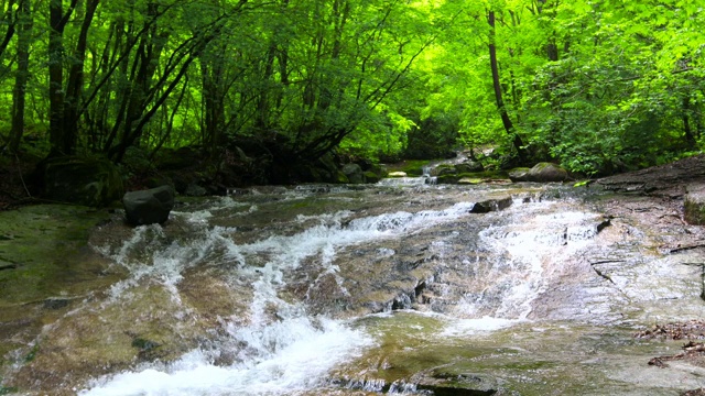 韩国江原道的Inje-gun山谷中的水流视频素材