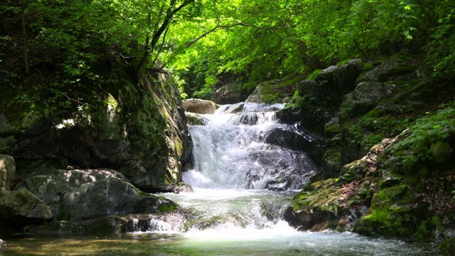 韩国江原道的Inje-gun山谷中的水流视频素材