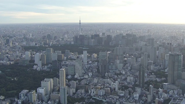 日本东京市区的空中摄影视频素材