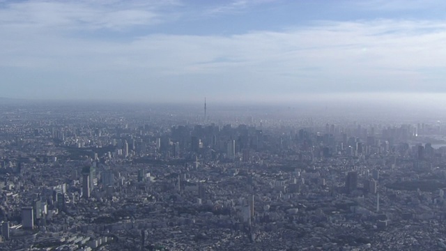 空中，东京市区WS，日本视频素材