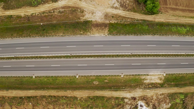 正上方的空公路视频素材