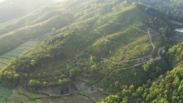 日落后的山林景象视频素材