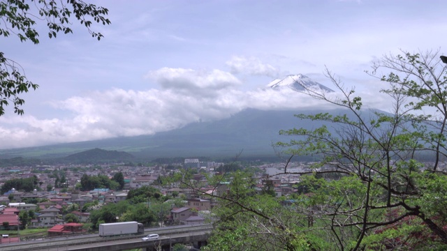 白天在富士山视频素材