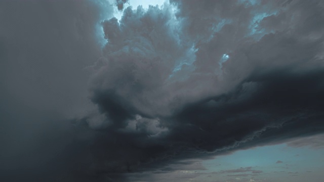 危险的雨云在天空中流动。时间流逝视频素材