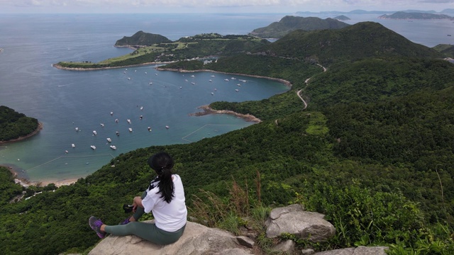 香港清水湾郊野公园高空帆船峰、尖峰视频下载