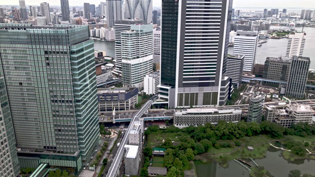 时间流逝:东京城市景观从滨松町，港区，东京视频素材