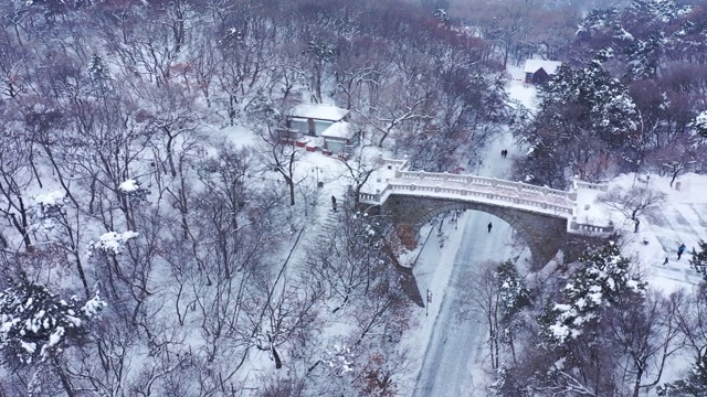 吉林市北山公园航拍视频素材