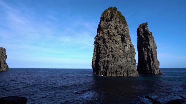 乌良岛的风景，美丽的大海和天空视频素材