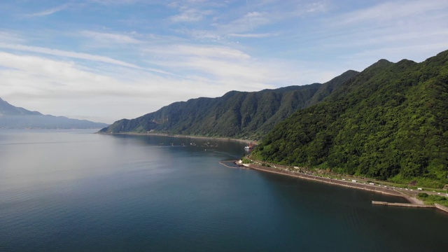 樱花岛山从Aira市，鹿儿岛县，日本。视频素材