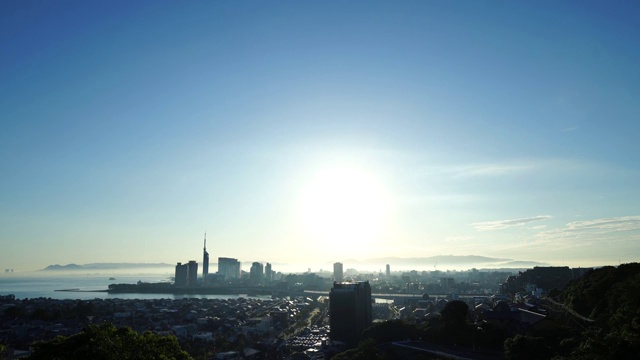 日本福冈市的一段时间视频素材