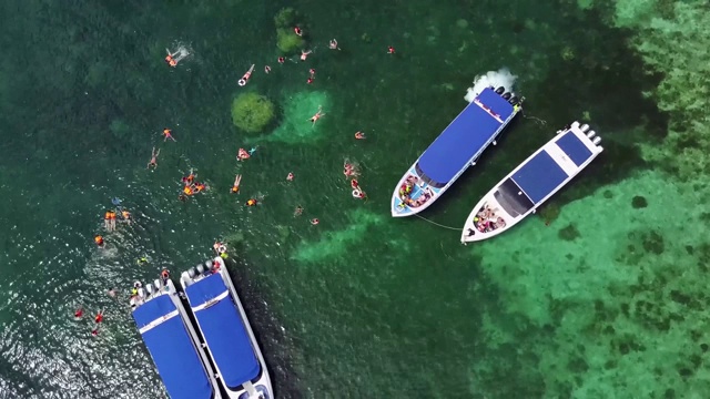 热带岛屿鸟瞰图。视频素材