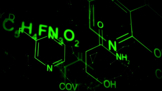 法维比拉韦化学公式动画视频素材
